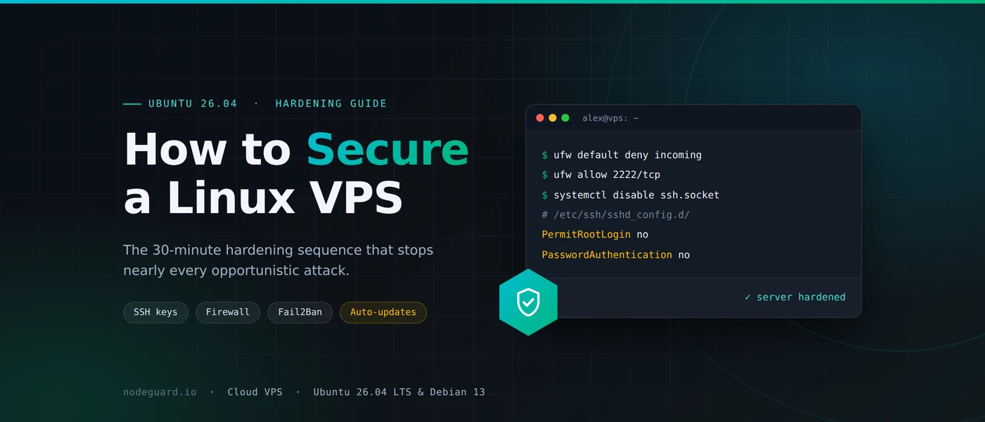 How to secure a Linux VPS — SSH and firewall hardening on Ubuntu 26.04